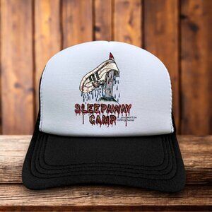 Sleepaway Camp Mens Trucker Hat Black Snapback 80s Cult Horror Movie Ball Cap